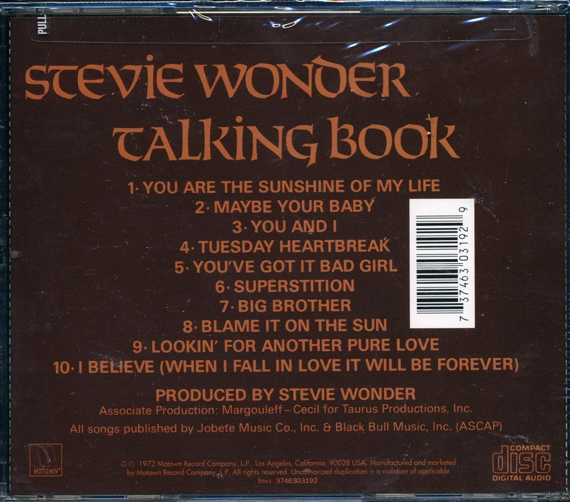 Stevie Wonder - Talking Book [New CD]