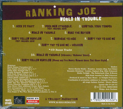 Ranking Joe - World In Trouble [New CD]