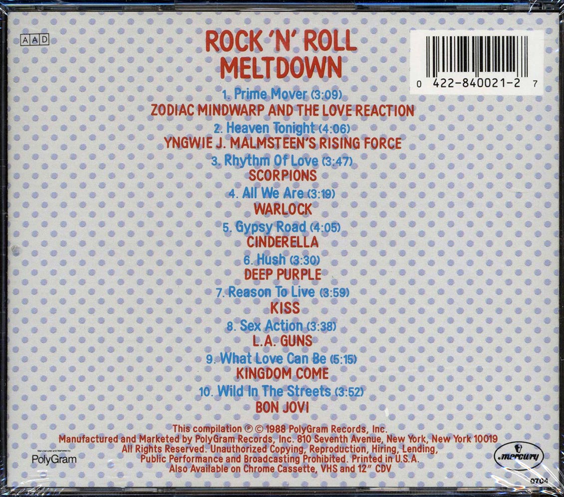 Kiss, Deep Purple, Scorpions, Warlock, Etc. - Rock N Roll Meltdown [New CD]