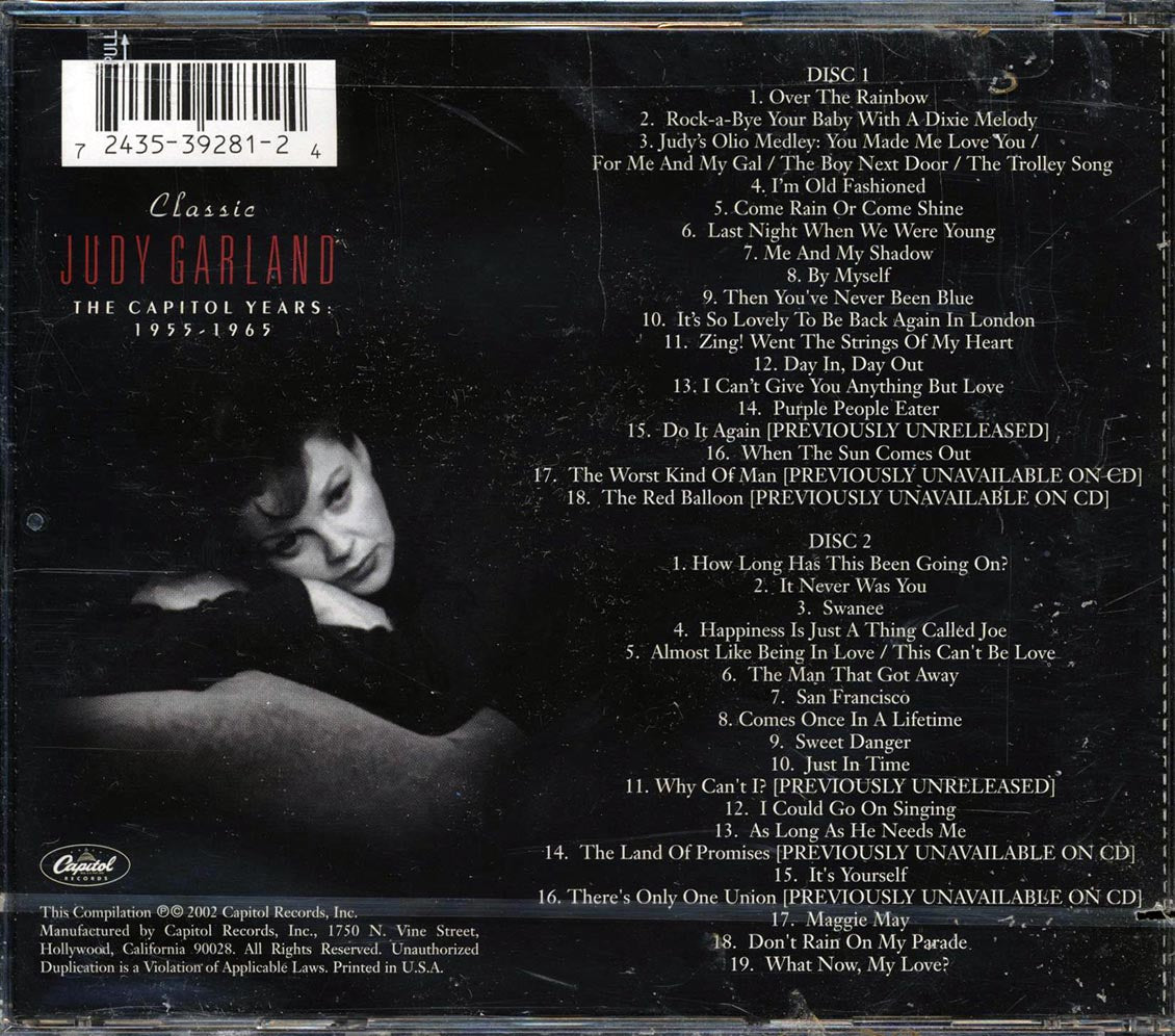 Judy Garland - Classic Judy Garland: The Capitol Years 1955-1965 (37 tracks) (2xCD) [New CD]