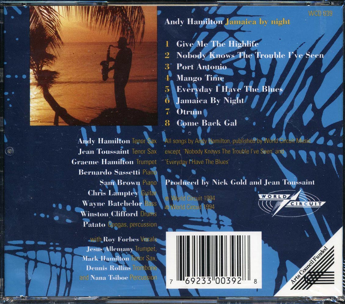 Andy Hamilton - Jamaica By Night [New CD]