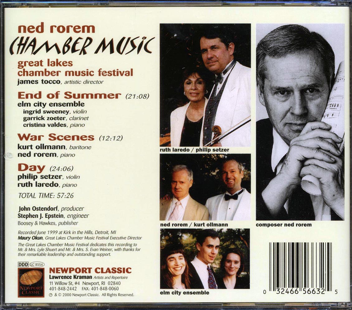 Ned Rorem - Chamber Music [New CD]