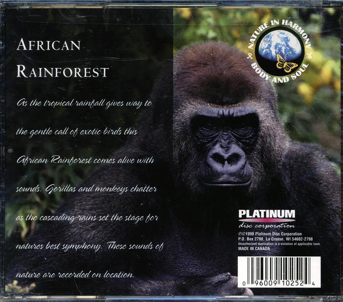 Gorillas, Chimpanzees, Birds, Rainforest - African Rainforest: Soothing Sounds For Body And Soul [New CD]