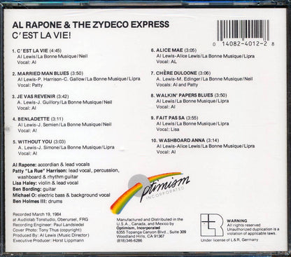 Al Rapone & The Zydeco Express - C'est La Vie! [New CD]