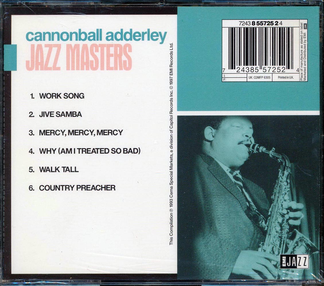 Cannonball Adderley - Jazz Masters [New CD]