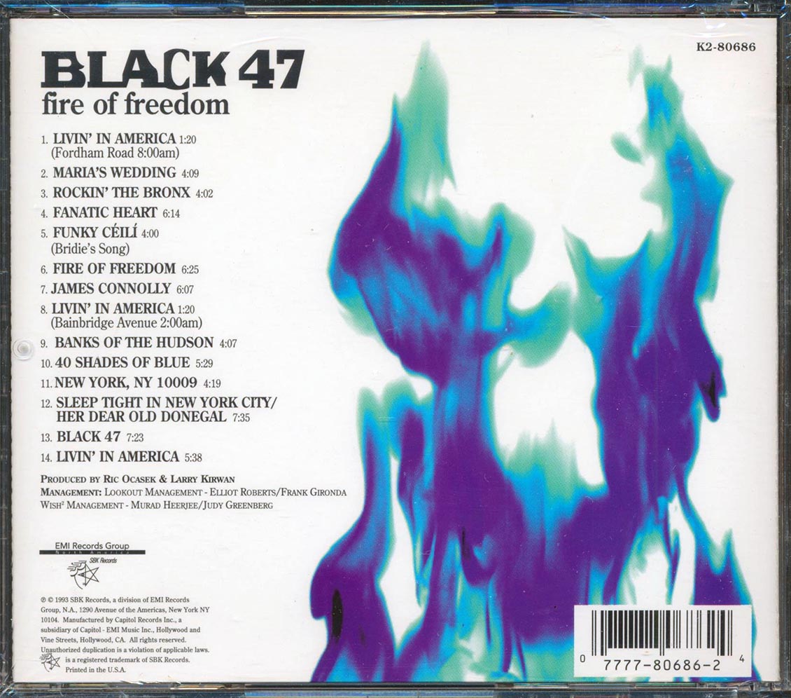 Black 47  - Fire Of Freedom [New CD]