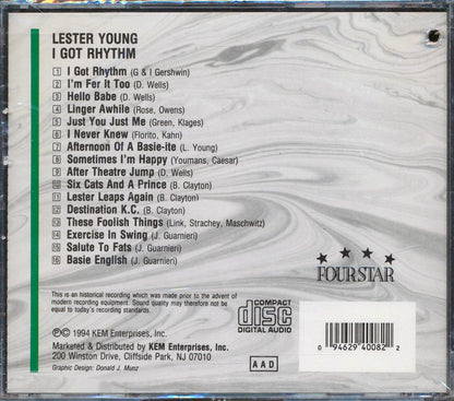 Lester Young - I Got Rhythm [New CD]