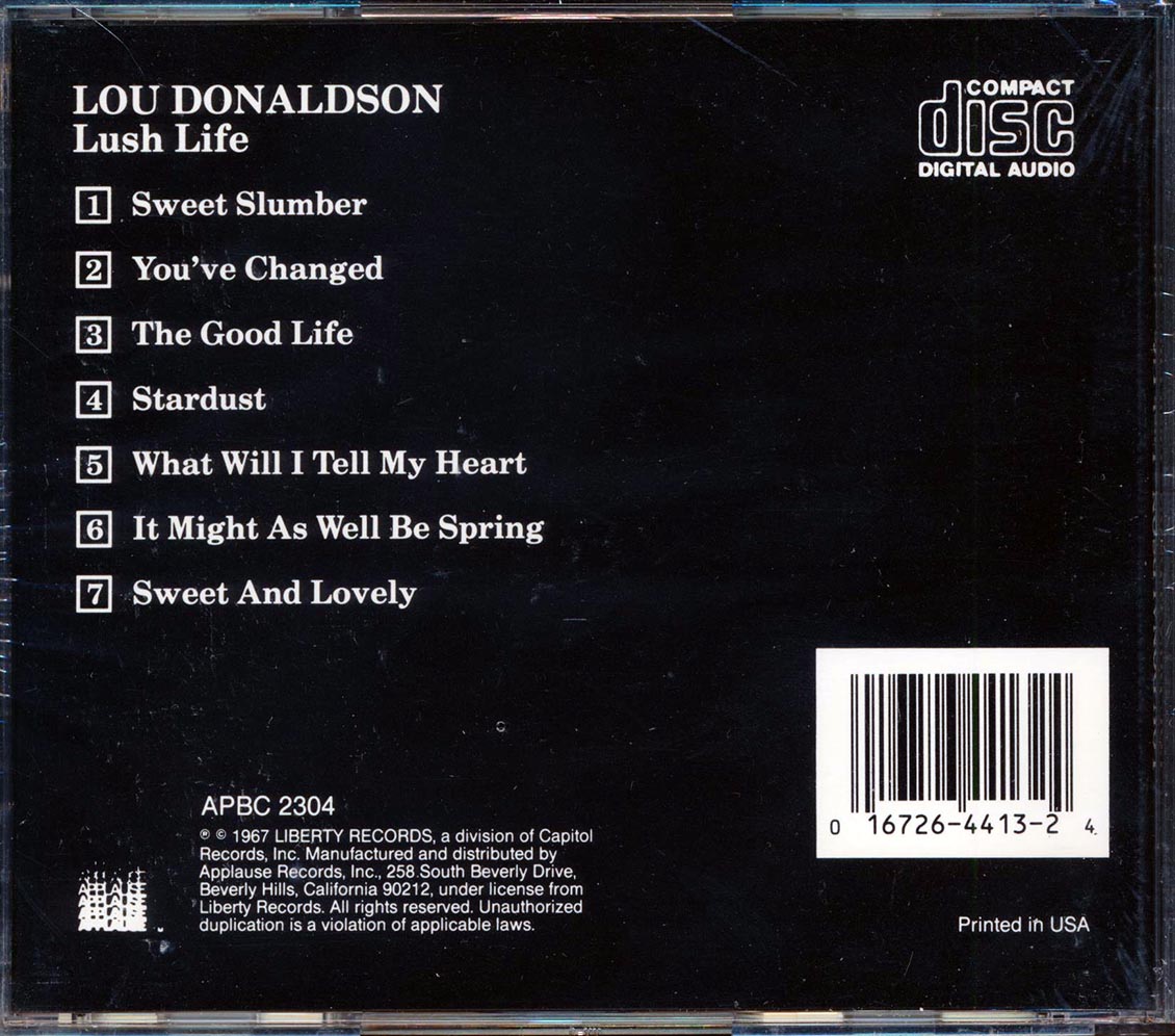 Lou Donaldson - Lush Life [New CD]