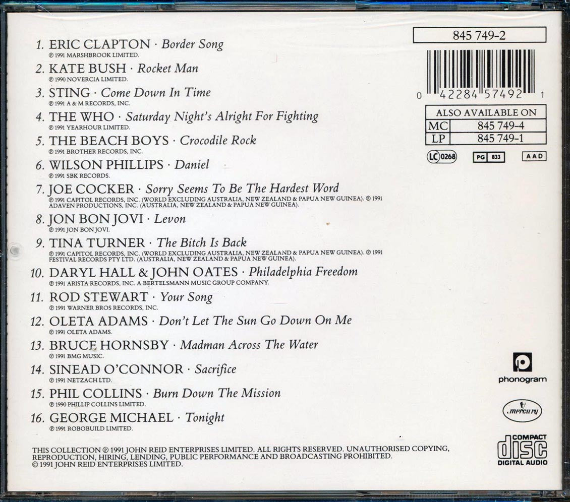 Eric Clapton, Kate Bush, Sting, Etc. - Two Rooms Celebrating The Songs Of Elton John And Bernie Taupin [New CD]