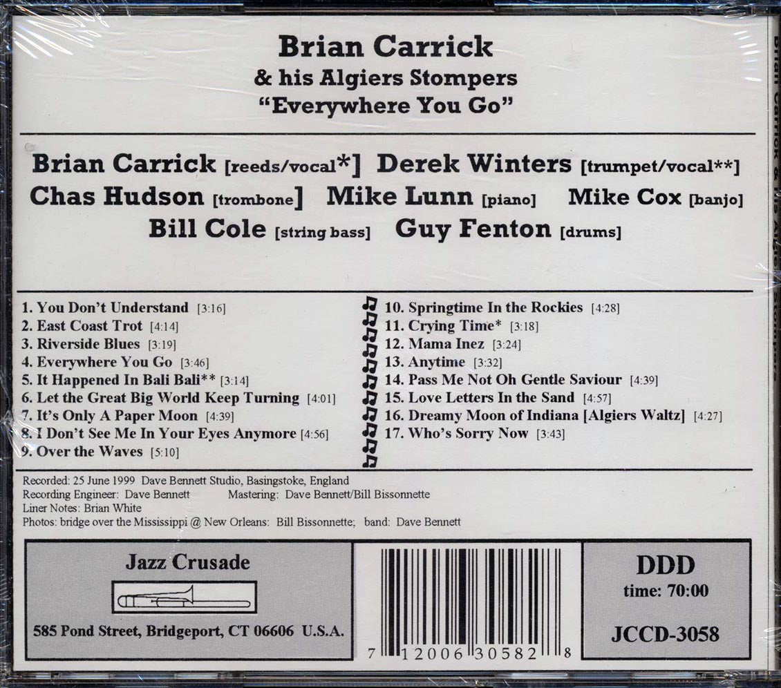 Brian Carrick & His Algiers Stompers - Everywhere You Go [New CD]