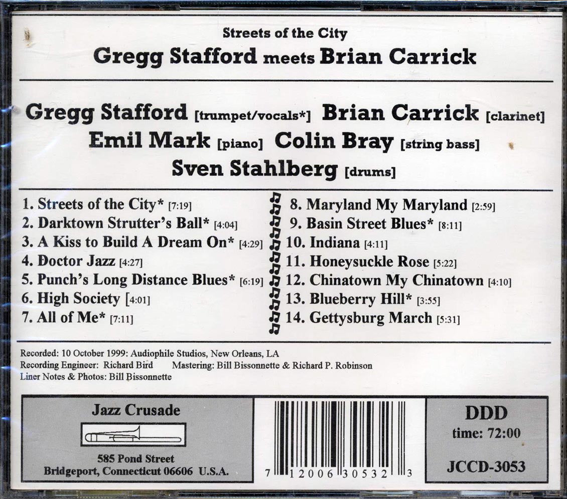 Gregg Stafford, Brian Carrick - Streets Of The City [New CD]