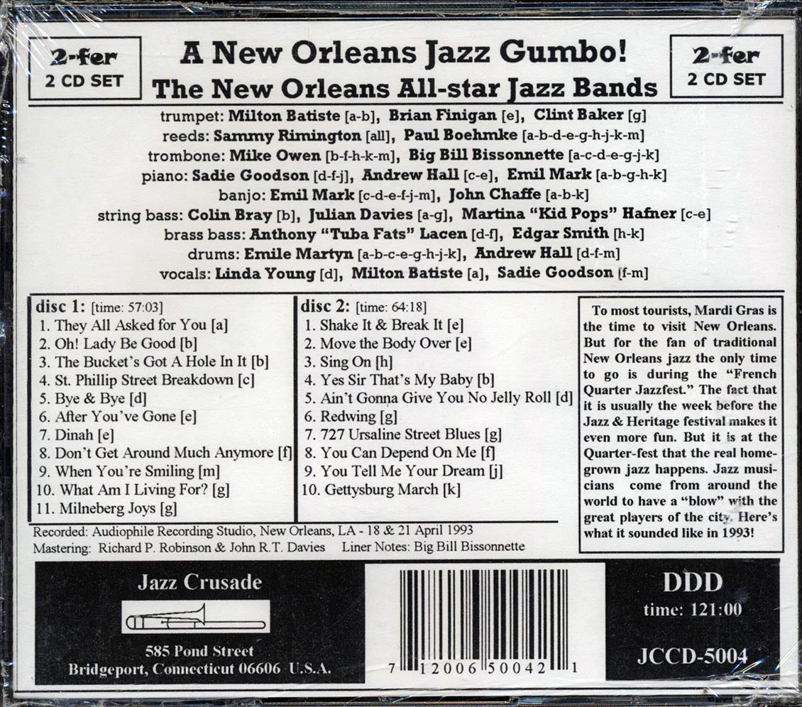 Various - A New Orleans Jazz Gumbo (2xCD) [New CD]