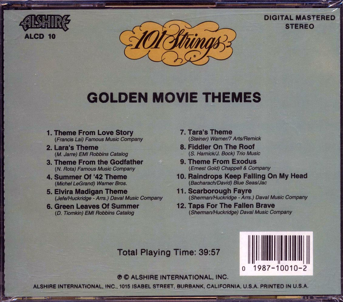 101 Strings - Golden Movie Themes [New CD]