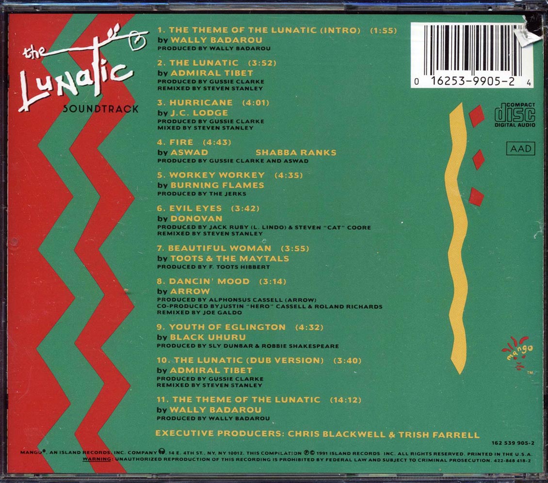 Aswad, JC Lodge, Toots & The Maytals, Etc. - The Lunatic Soundtrack [New CD]