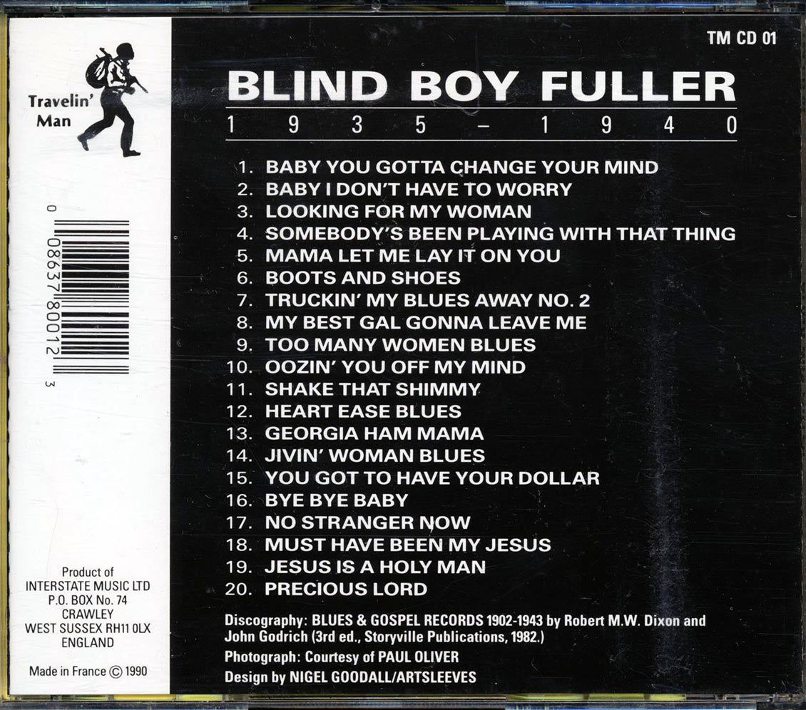 Blind Boy Fuller - 1935-1940 [New CD]