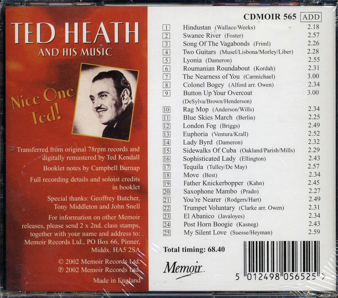 Ted Heath - Nice One Ted [New CD]