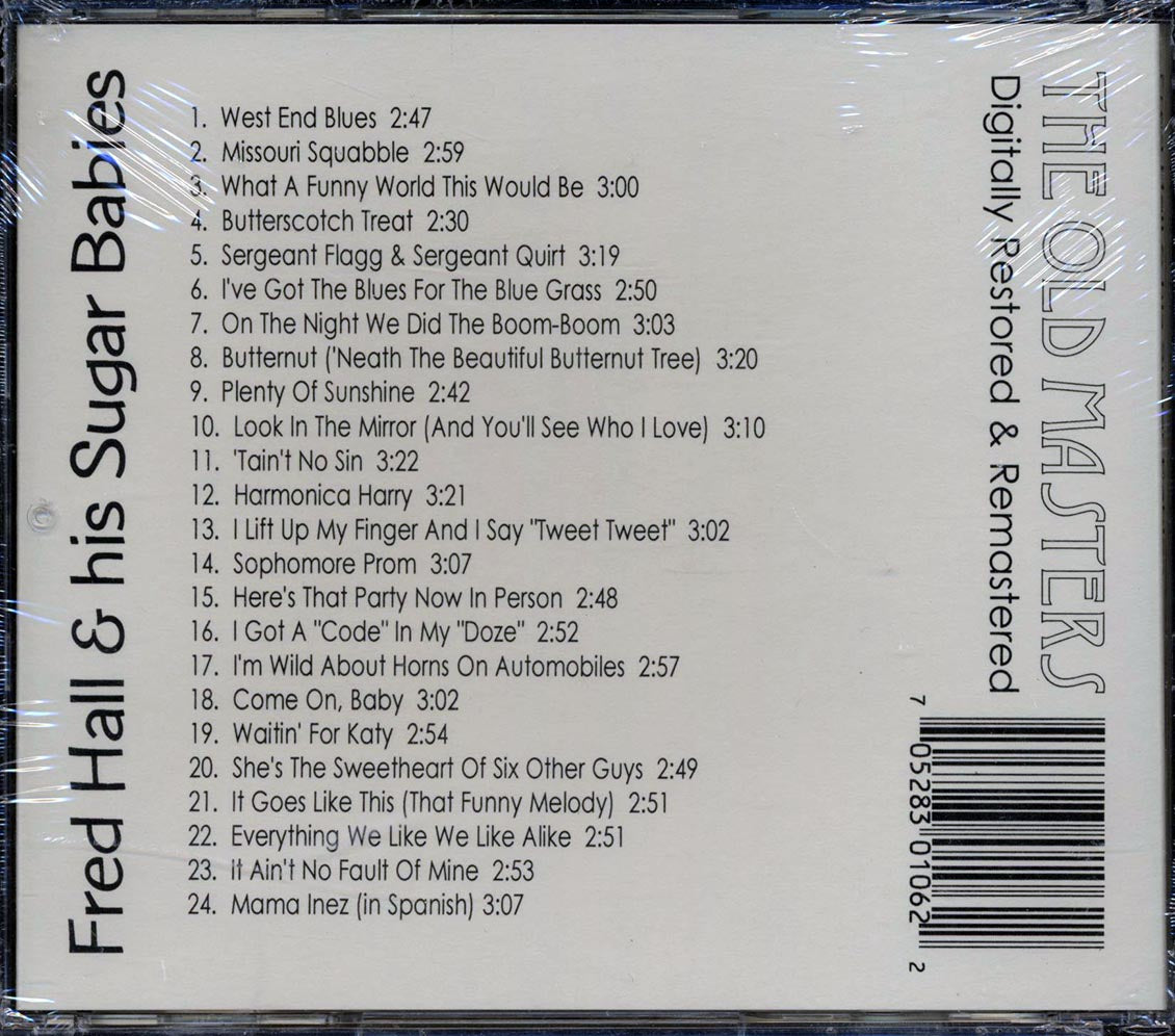 Fred Hall & His Sugar Babies, Arthur Fields - Fred Hall & His Sugar Babies Featuring Arthur Fields (24 tracks) (remastered) [New CD]
