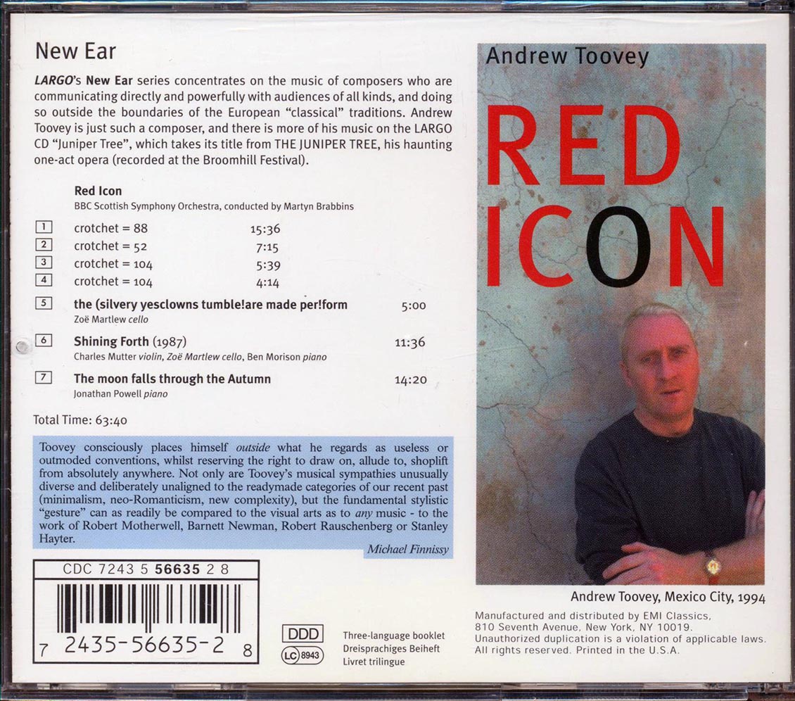 Andrew Toovey  - Red Icon [New CD]