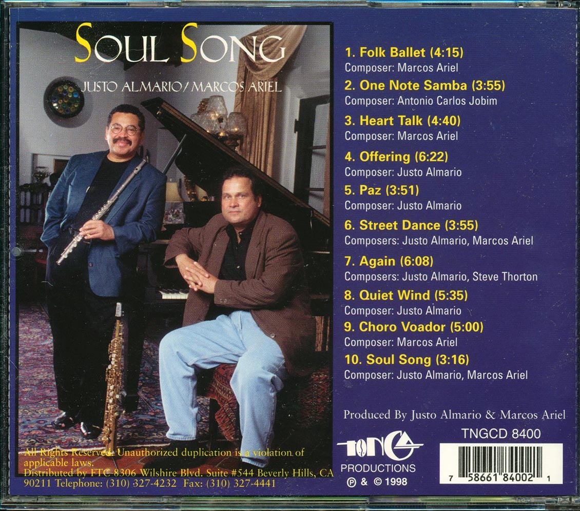 Justo Almario, Marcos Ariel  - Soul Song [New CD]