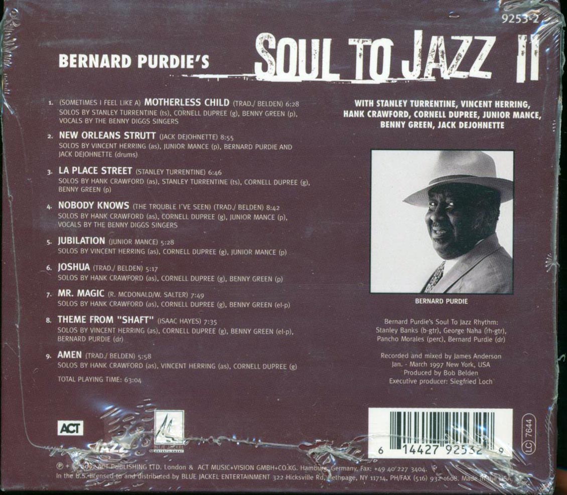 Bernard Purdie  - Bernard Purdie Soul To Jazz II [New CD]
