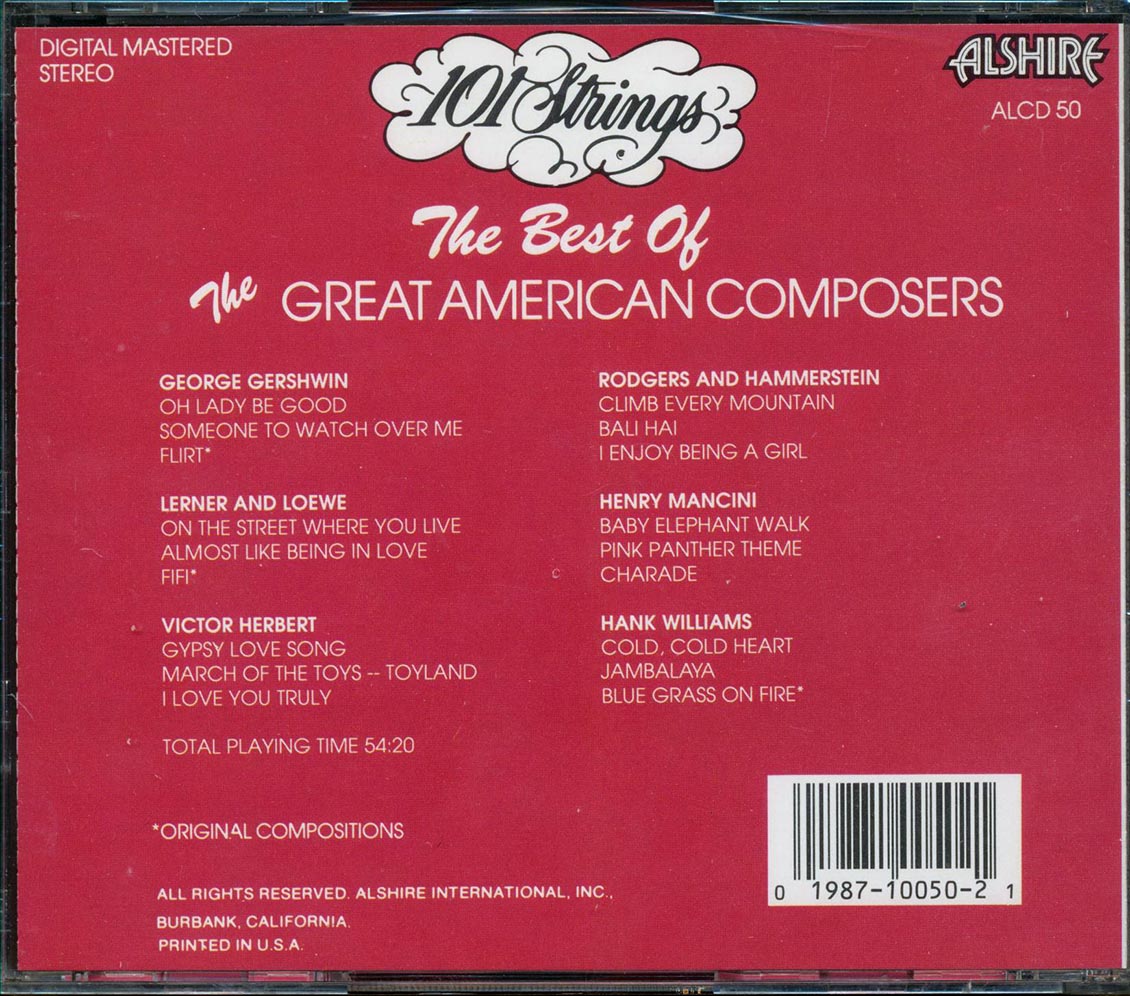 101 Strings - The Best Of The Great American Composers Volume 6 [New CD]