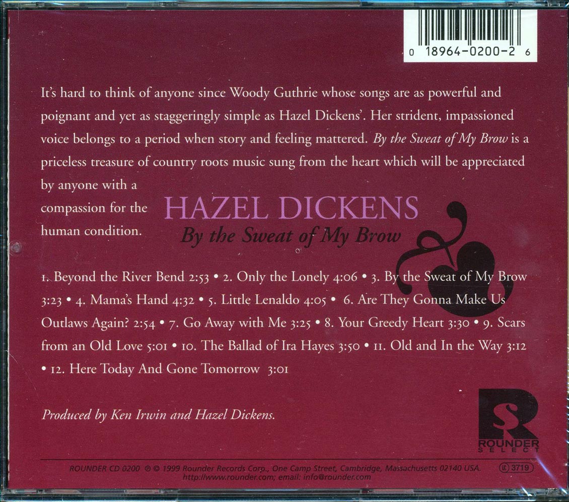 Hazel Dickens  - By The Sweat Of My Brow [New CD]