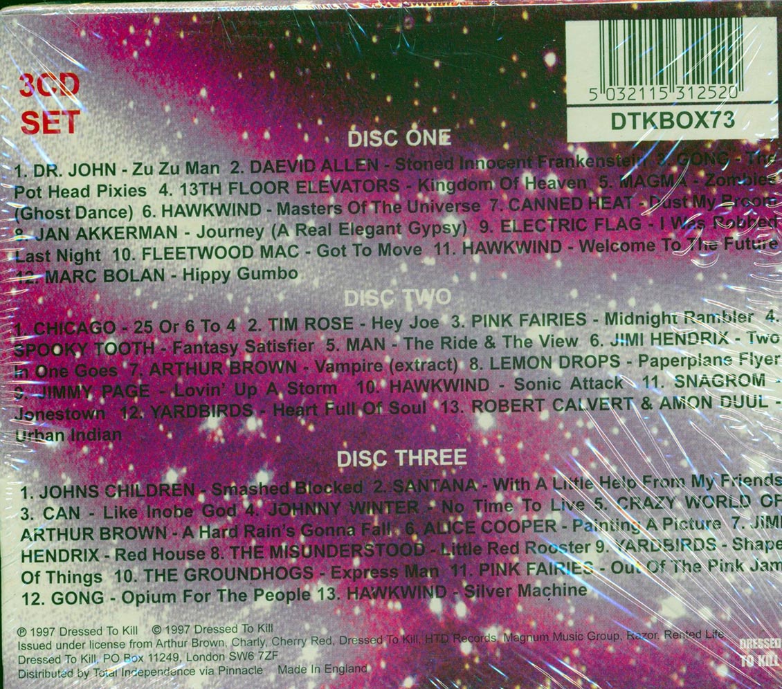 Hawkwind, Yardbords, Can, Pink Fairies, Dr. John, Daevid Allen, Gong, Etc. - The Sixties To Seventies In Search Of Space (3xCD) (box set) [New CD]