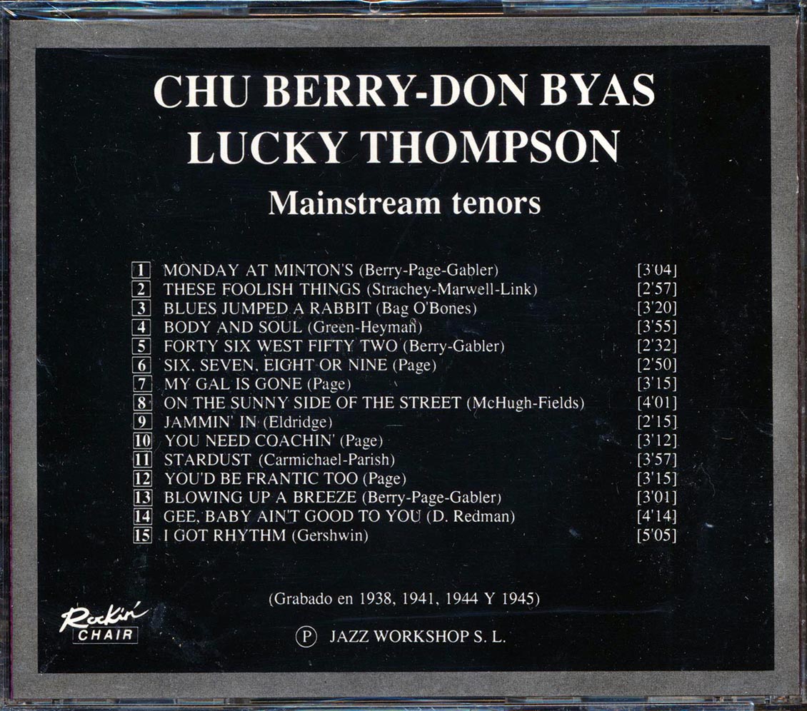 Chu Berry, Don Byas, Lucky Thompson - Mainstream Tenors [New CD]