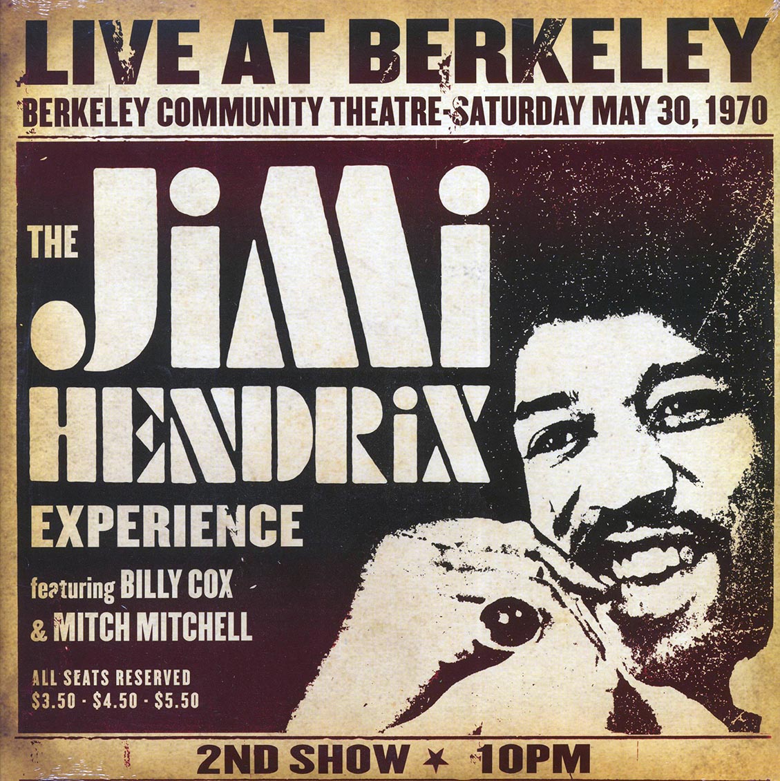 The Jimi Hendrix Experience - Live At Berkeley: Berkeley Community Theatre Saturday May 30, 1970 (2xLP) (180g) (remastered) [New] [New Vinyl]