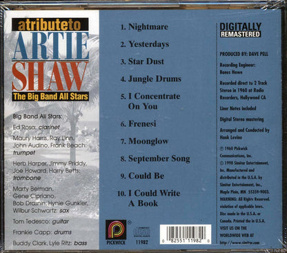 The Big Band All Stars - Tribute To Artie Shaw [New CD]