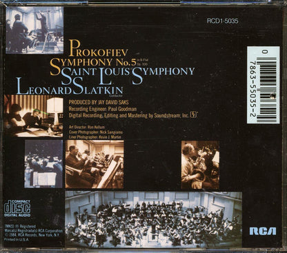 Prokofiev, Leonard Slatkin, Saint Louis Symphony - Prokofiev Symphony No. 5 [New CD]