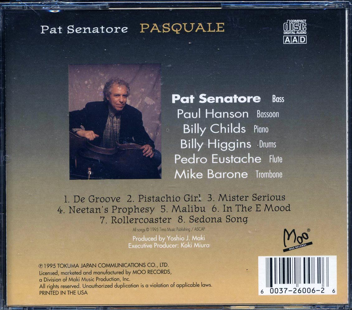 Pat Senatore - Pasquale [New CD]