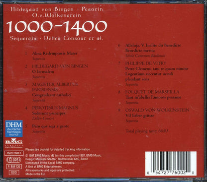 Hildegard Von Bingen, Perotin, Oswald Von Wolkenstein, Sequentia, Deller Consort - 1000-1400 [New CD]
