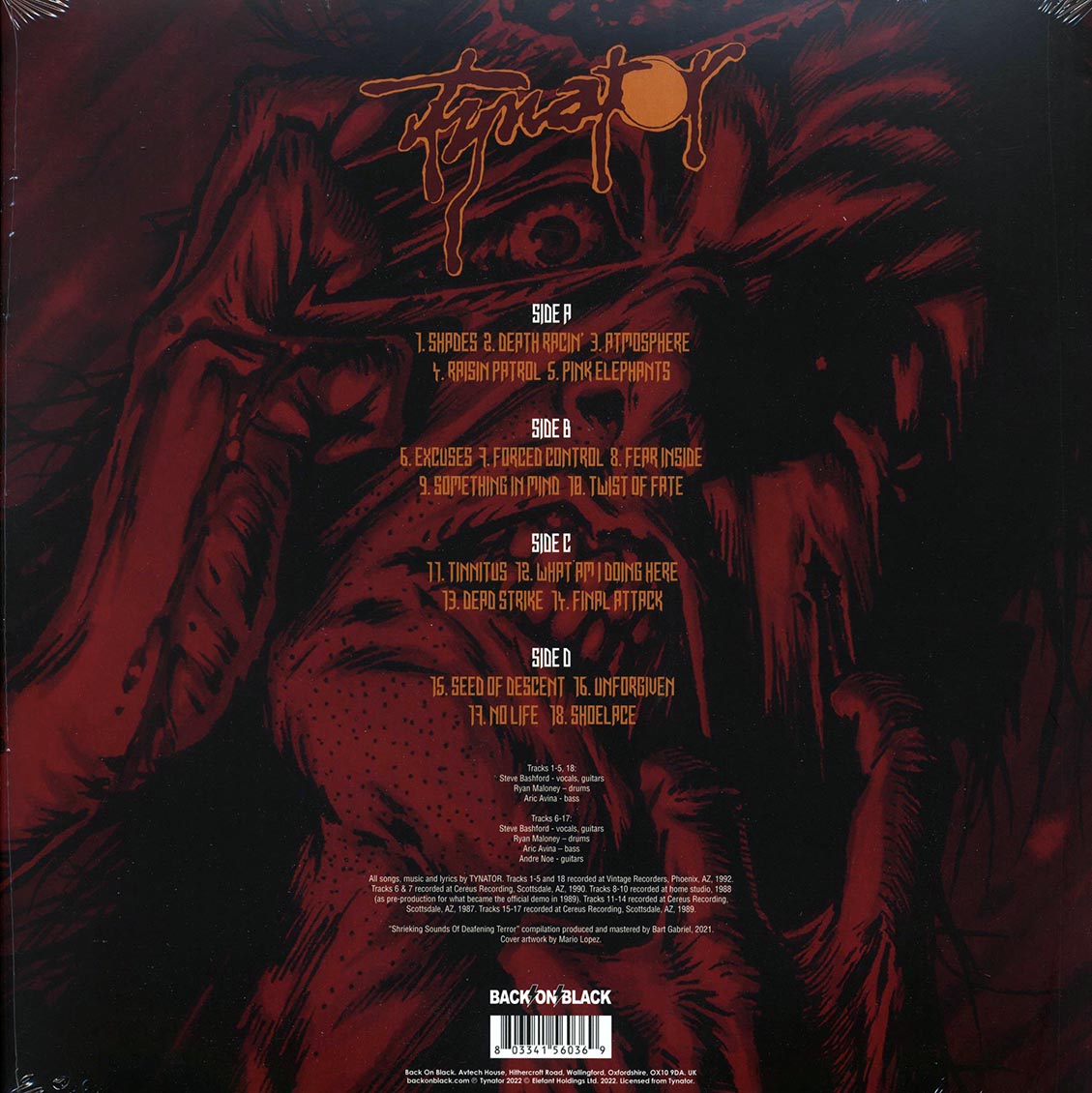 Tynator - Shrieking Sounds Of Deafening Terror (ltd. ed.) (2xLP) (red vinyl) [New Vinyl LP]