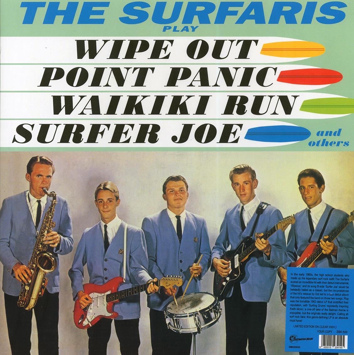 The Surfaris - Play (ltd. 500 copies made) (clear vinyl) [New] [New Vinyl]