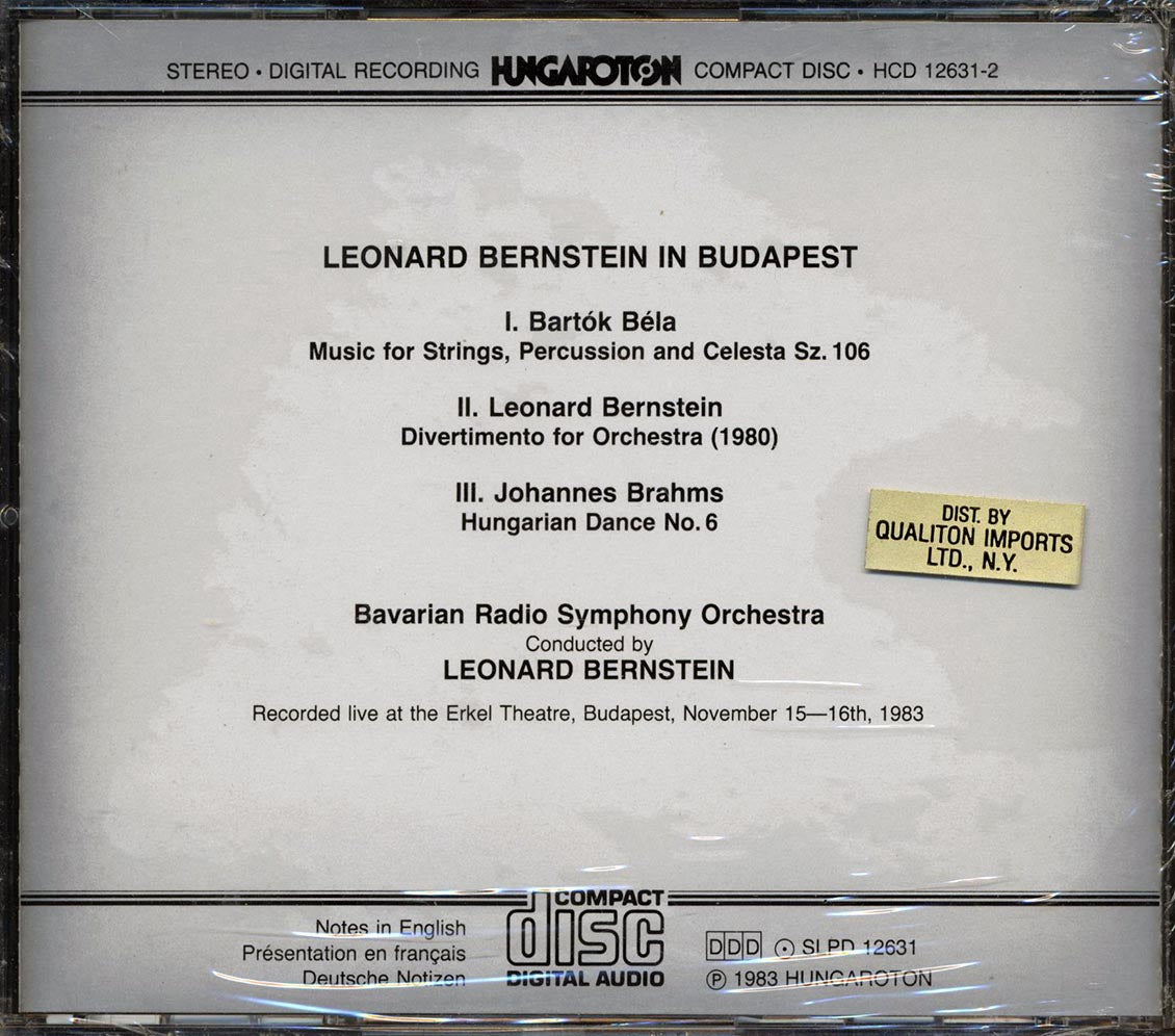 Bartok, Bernstein, Bavarian Radio Symphony Orchestra - Leonard Bernstein In Budapest: Music For Strings, Percussion And Celesta / Divertimento (incl. 20-page booklet) [New CD]