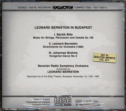 Bartok, Bernstein, Bavarian Radio Symphony Orchestra - Leonard Bernstein In Budapest: Music For Strings, Percussion And Celesta / Divertimento (incl. 20-page booklet) [New CD]