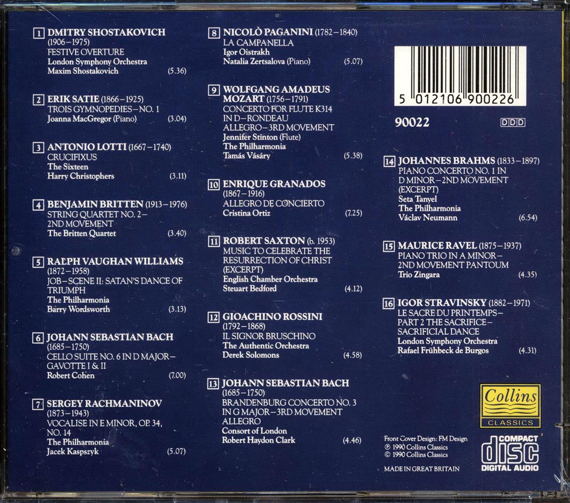 Bach, Mozart, Brahms, Stravinsky, Etc. - Sound Sampling [New CD]