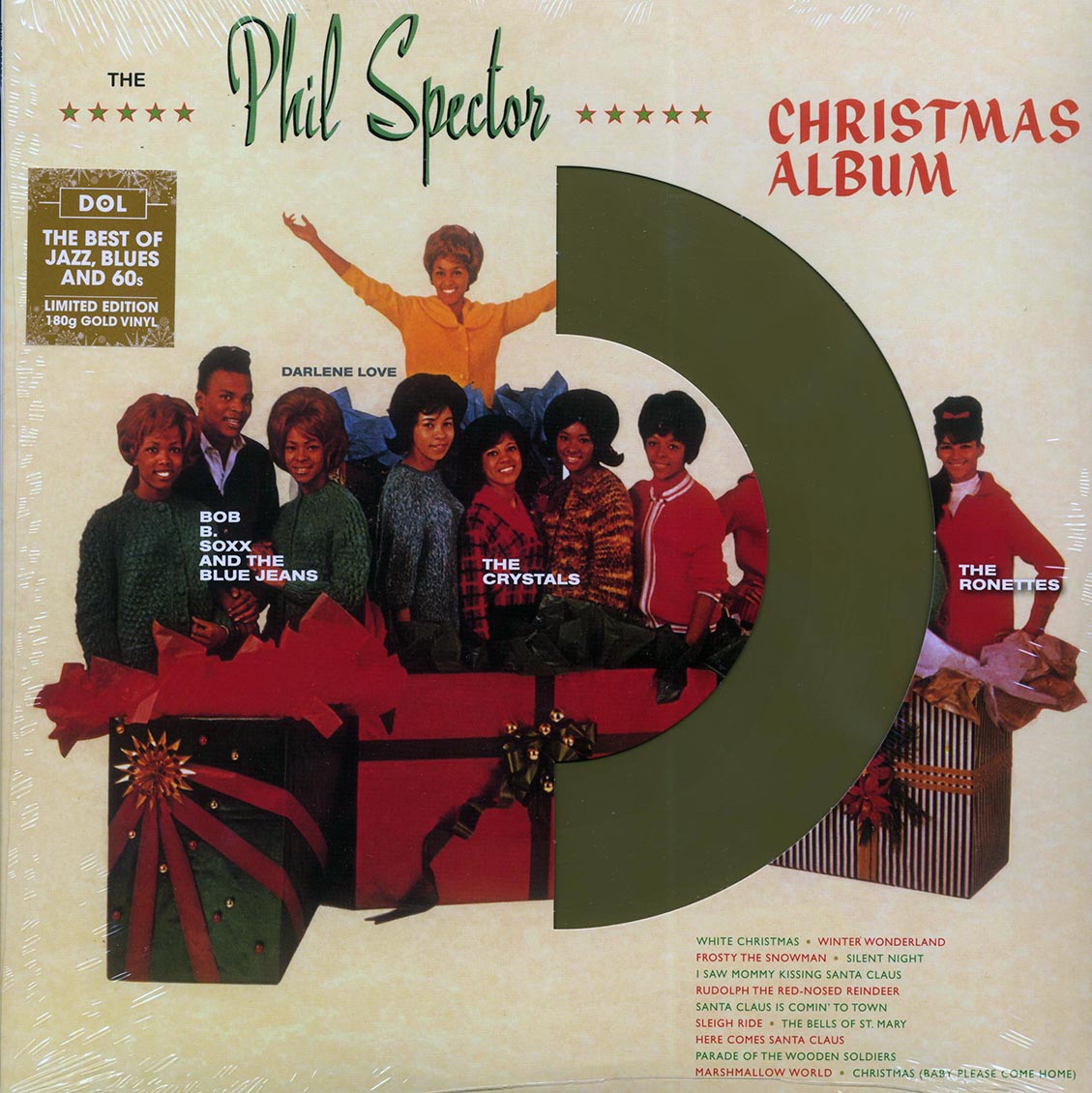 Darlene Love, The Ronettes, The Crystals, Bob B Soxx & The Blue Jeans, Phil Spector - The Phil Spector Christmas Album (die-cut jacket) (180g) (gold vinyl) [New Vinyl Record LP]