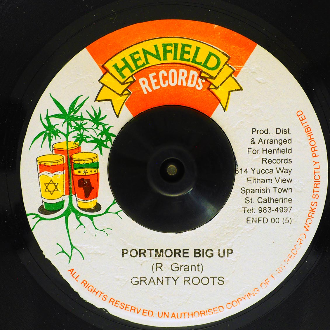 Granty Roots - Portmore Big Up  /  Version [New Vinyl Record 7" Single]