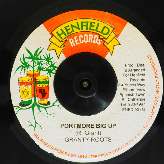 Granty Roots - Portmore Big Up  /  Version [New Vinyl Record 7" Single]