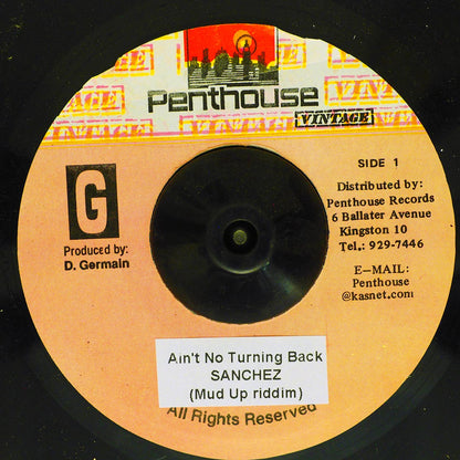Sanchez - Ain't No Turning Back  /  Version (rhythm: "Mud Up AKA Chaka Demus - Workie Workie") [New Vinyl 7"]