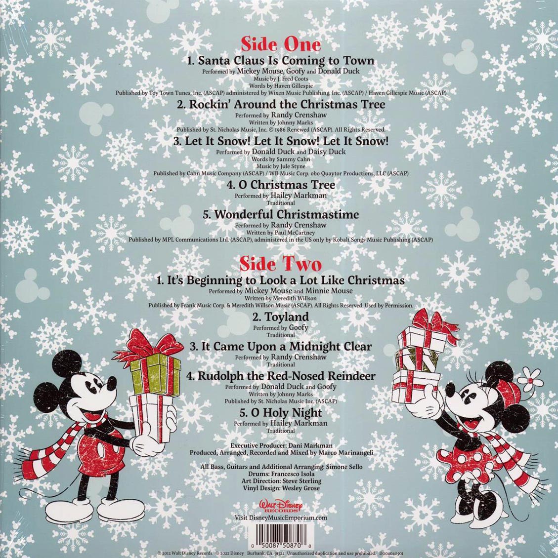 Mickey Mouse, Goofy, Donald Duck, Ronald Crenshaw. Etc. - Disney Jingle Bell Fun (ltd. ed.) (red vinyl) [New Vinyl LP]