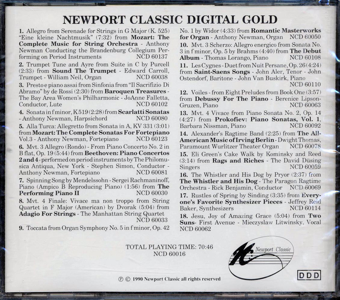 Anthony Newman, Stephen Simon, Etc. - Newport Classic Digital Gold [New CD]