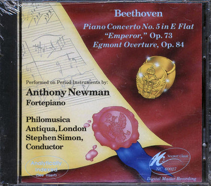Beethoven, Anthony Newman - Piano Concerto No. 5 In E Flat, Emperor, Op. 72, Egmont Overature, Op. 84 [New CD]