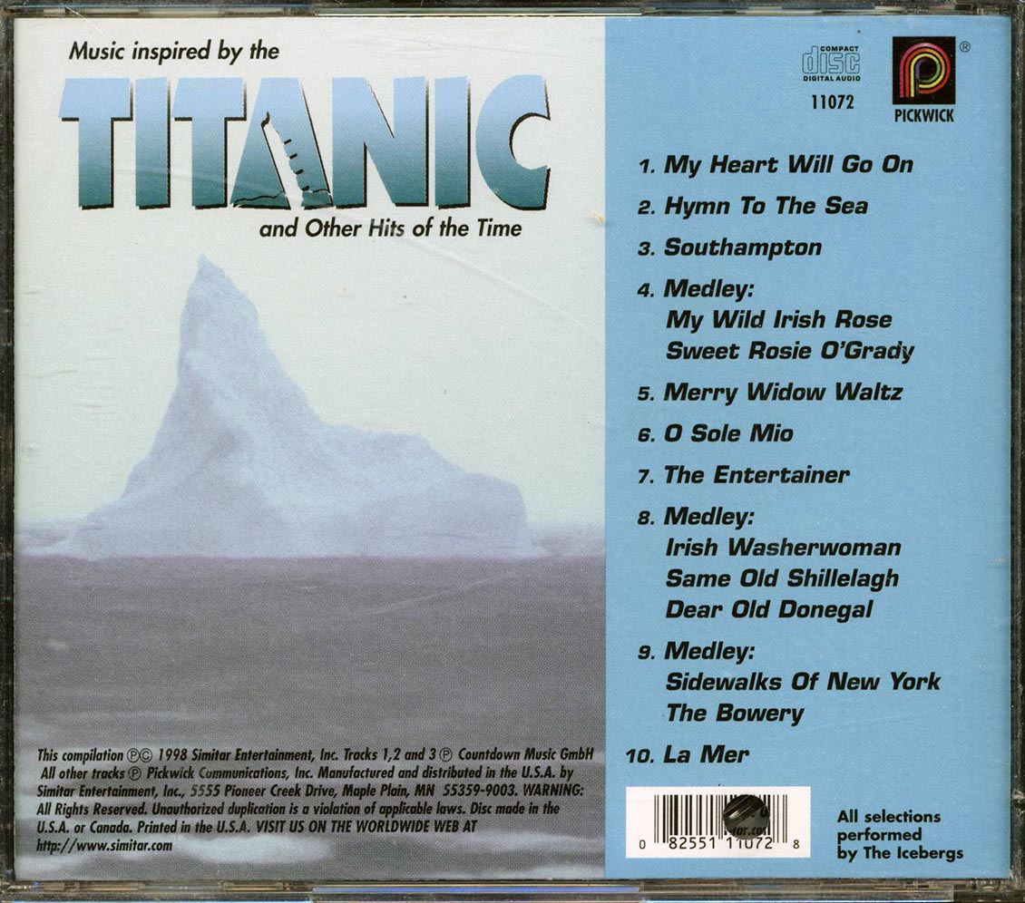 The Icebergs - Msuci Inspired By Titanic & Other Hits [New CD]