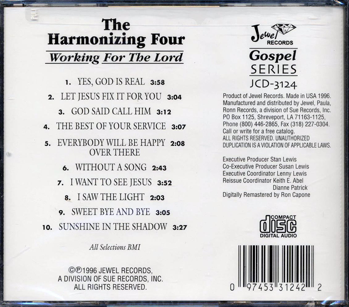 The Harmonizing Four - Working For The Lord [New CD]