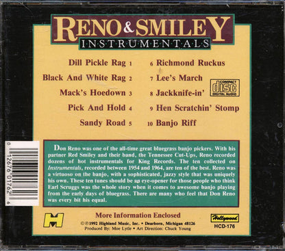 Reno & Smiley - Instrumentals [New CD]