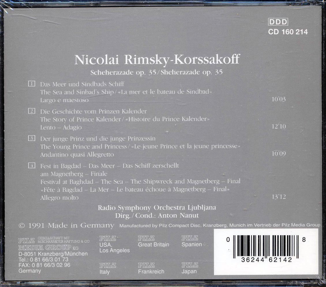 Nicolai Rimsky-Korssakoff, Radio Symphony Orchestra Ljubjlana, Anton Nanut - Scheherazade Aus Tausend Und Eine Nacht [New CD]