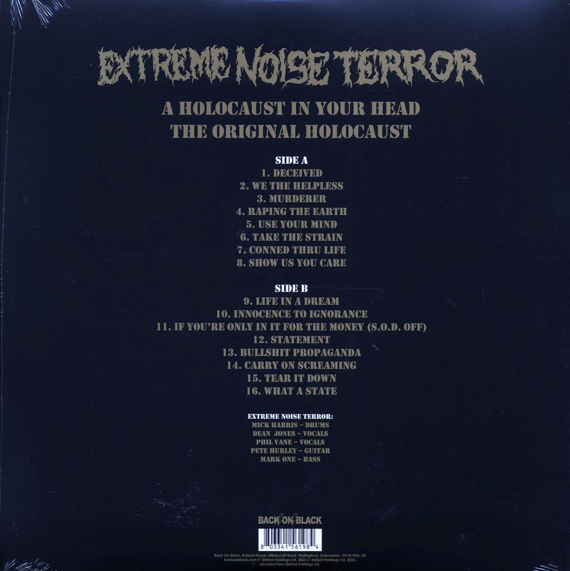 Extreme Noise Terror - A Holocaust In Your Head: The Original Holocaust (ltd. ed.) (gold vinyl) [New Vinyl LP]